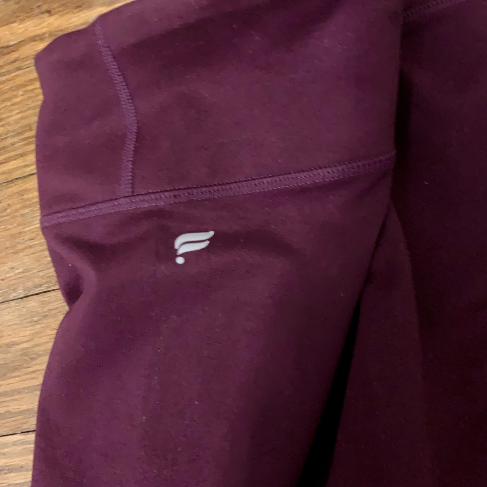Fabletics Mid-Rise Burgundy Powerhold Leggings